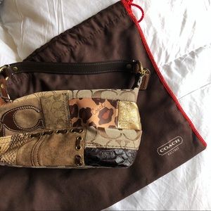 Coach Brown Pattern Purse (small)